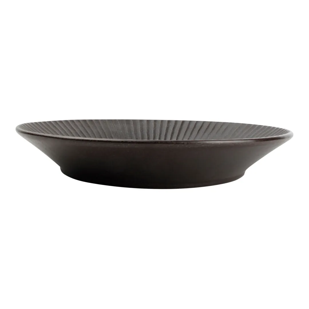 F2D 5314893 Deep Round Porcelain Plate, 9.3" Black, 29.7 oz, Dishwasher, Microwave & Oven Safe