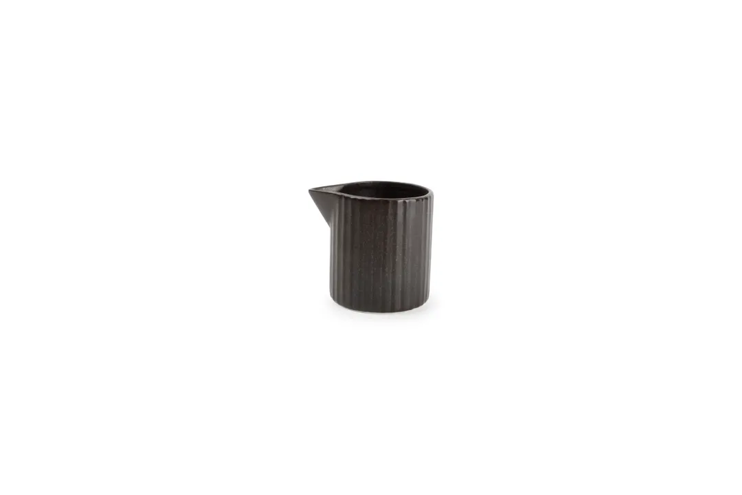 F2D 5314897 Creamer Pitcher, 2.6" Width, 3.4oz Black Porcelain, Dishwasher & Microwave Safe