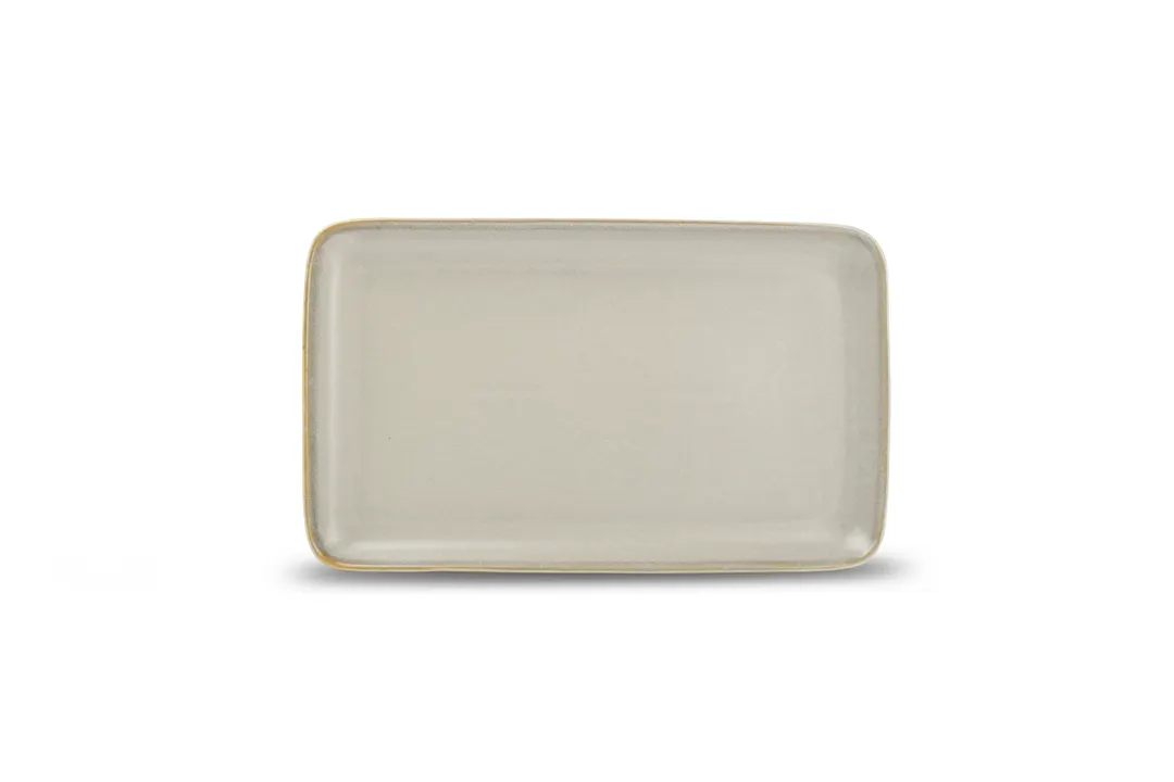 F2D 5314954 Rectangular Platter, 10.2" x 6.2" Green Porcelain, Dishwasher & Microwave Oven Safe