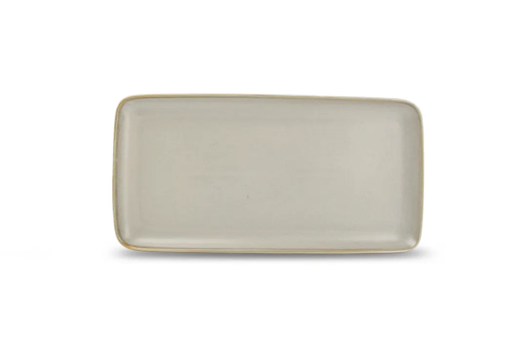 F2D 5314955 Rectangular Platter, 12.6" x 6.4", Green Porcelain, Dishwasher Microwave Safe, Valet