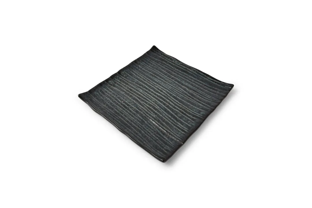 F2D 5314983 Square Porcelain Plate, 9.8" x 9.4" Blue, Microwave & Oven Safe - 1/Each