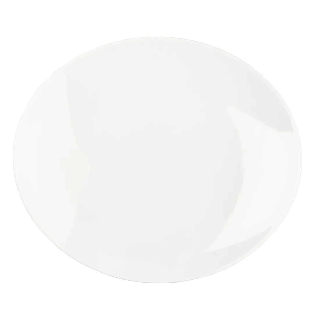 Mikasa 5315096 China Plate, 11.7" Oval, White, Porcelain, Dishwasher, Microwave & Oven Safe