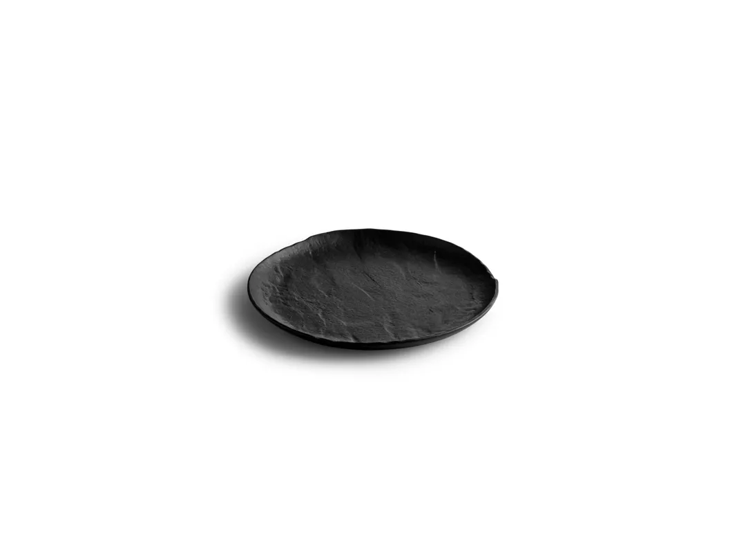 Chic 5315171 Coupe Plate, 8.27" Black Porcelain Dinnerware, Coupe Rim, Microwave Oven Safe