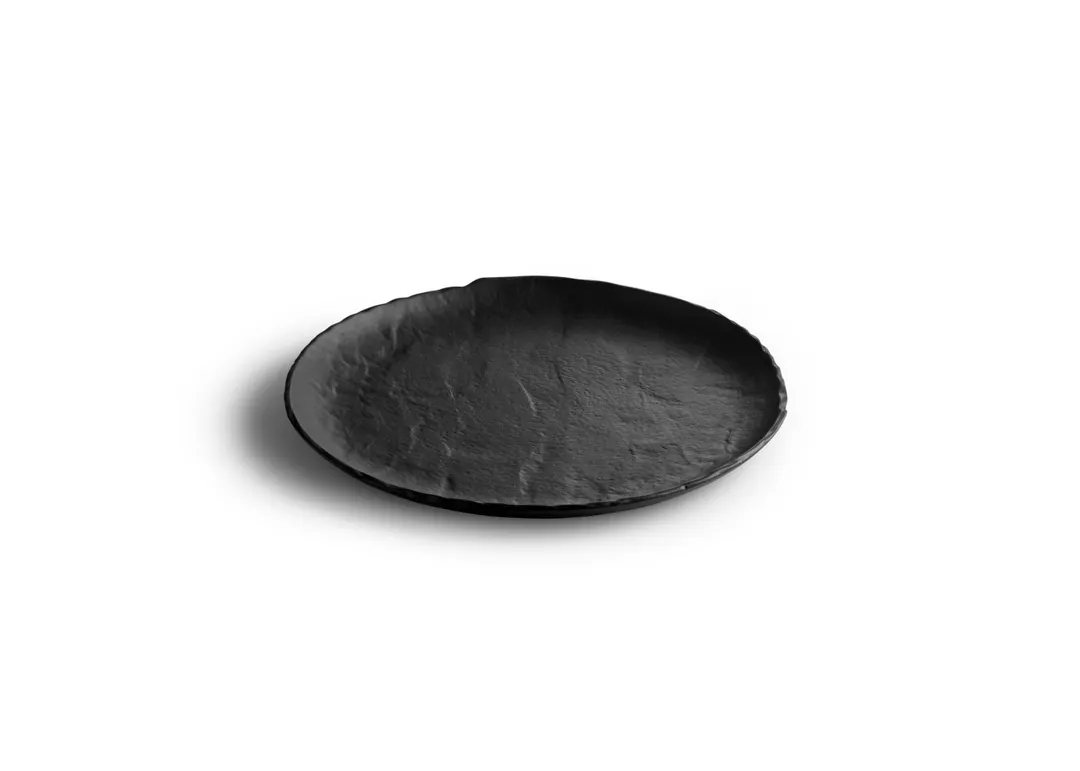 Chic 5315172 Coupe Plate – 11.42" Round Black Porcelain, Dishwasher Microwave Oven Safe – Livelli