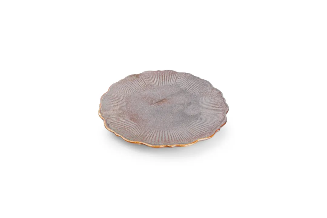 Chic 5315223 China Plate - 8.46" Round Bronze Porcelain Dinnerware, Dishwasher Microwave Oven Safe