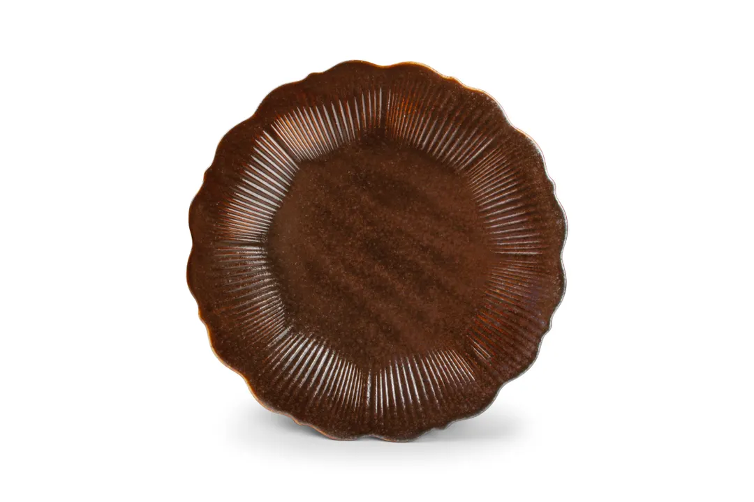 Chic 5315224 Round China Plate, 11.42" Bronze Porcelain Dinnerware, Dishwasher Microwave Oven Safe