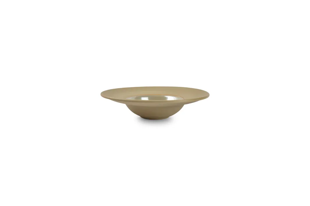 Chic 5315248 Ostra Tan Deep Plate, 7.9" Diameter, 5.41 oz, Porcelain, Microwave Oven Safe