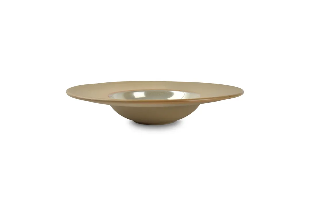 Chic 5315249 Deep Round Plate, 12.85 oz, 11.08" , Porcelain Ostra Tan, Microwave Oven Safe