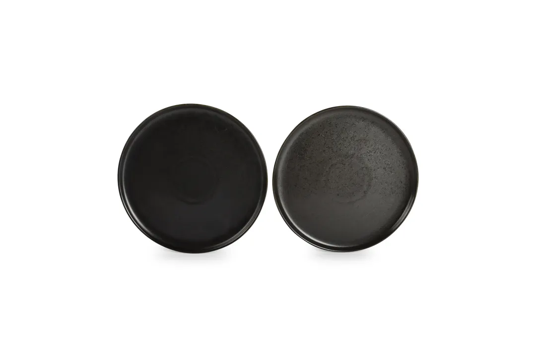 F2D 5315315 Round Coupe Porcelain Dinner Plate, 10.83" Black, Dishwasher, Microwave & Oven Safe