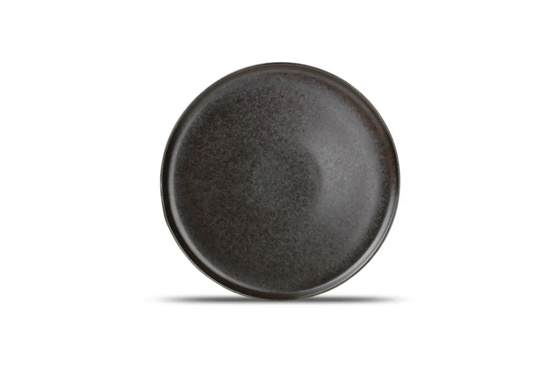F2D 5315315 Round Coupe Porcelain Dinner Plate, 10.83" Black, Dishwasher, Microwave & Oven Safe