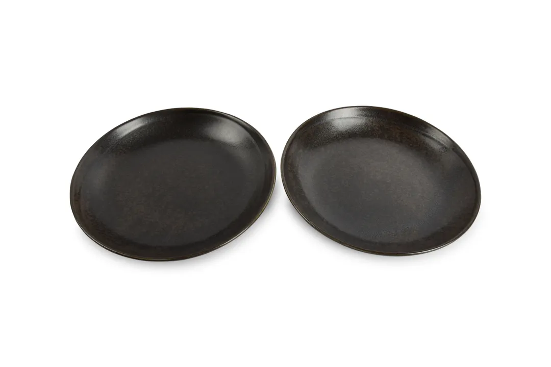 F2D 5315319 Deep Round Porcelain Plate, 9.66" Black, 34.49 oz, Dishwasher Microwave & Oven Safe