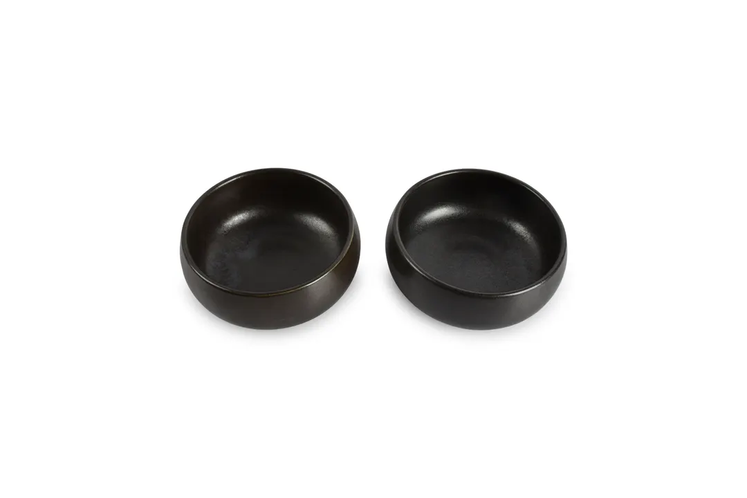 F2D 5315320 Round Porcelain Bowl, 5.5" W x 2.5" H, 21.9oz Black, Dishwasher, Microwave & Oven Safe