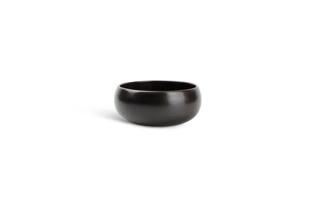F2D 5315320 Round Porcelain Bowl, 5.5" W x 2.5" H, 21.9oz Black, Dishwasher, Microwave & Oven Safe