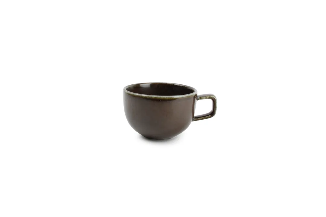 F2D 5315323 Black Porcelain Cup, 4.9" Diameter, 9.46oz, Dishwasher, Microwave & Oven Safe