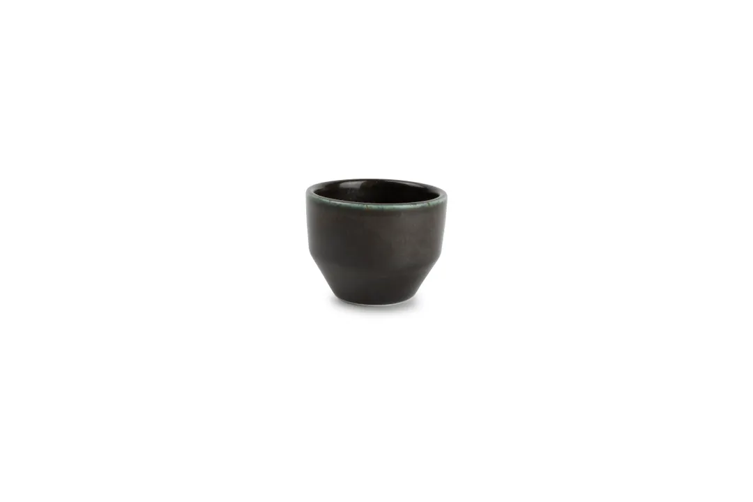 F2D 5315325 - Black Porcelain Round Bowl, 2" Diameter, 2.19 oz, Dishwasher Microwave Oven Safe