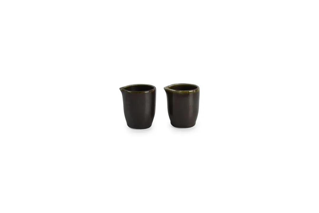 F2D 5315326 Creamer Pitcher, 2.44" Width, 2.9 oz Capacity, Black Porcelain, Oven Safe, No Handle