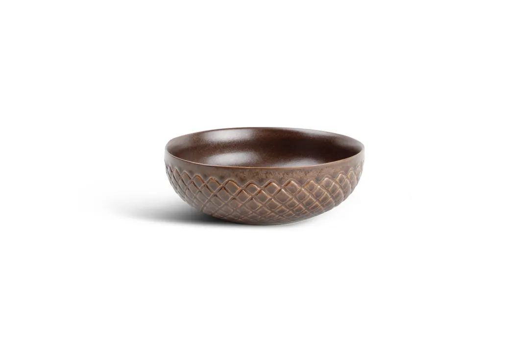 F2D 5315331 - 6" Round Porcelain Bowl, 20 oz, Brass Copper Finish, Dishwasher Microwave Safe