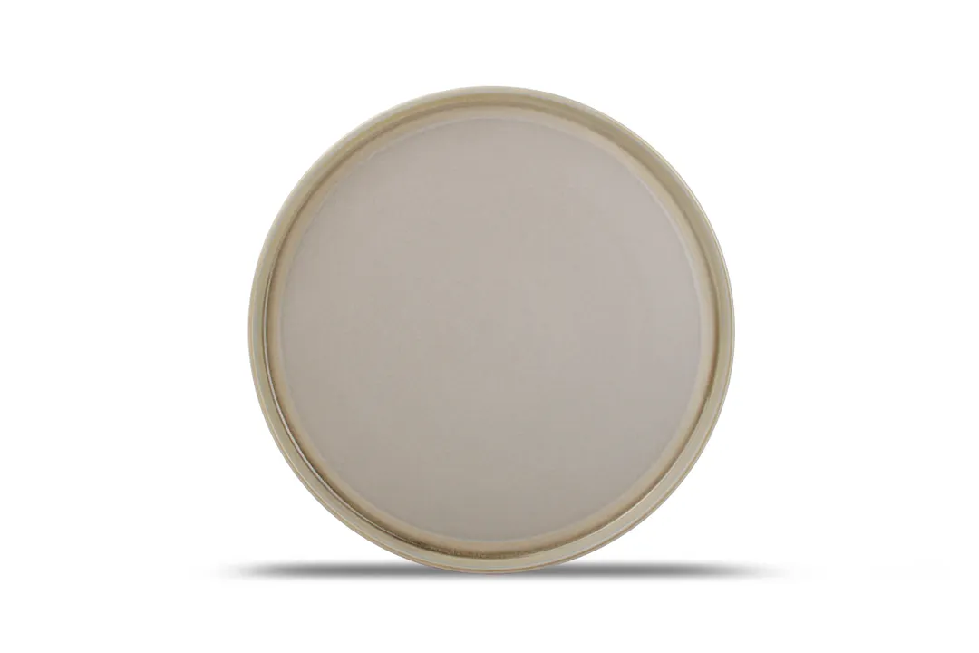 F2D 5315387 Round Coupe Plate, 11" Diameter Brown Porcelain, Dishwasher Microwave Oven Safe