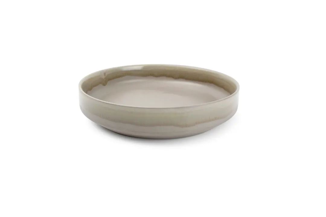 F2D 5315392 Deep Round Plate, 8.66" Brown Porcelain, 38.21 oz, Dishwasher Microwave Oven Safe