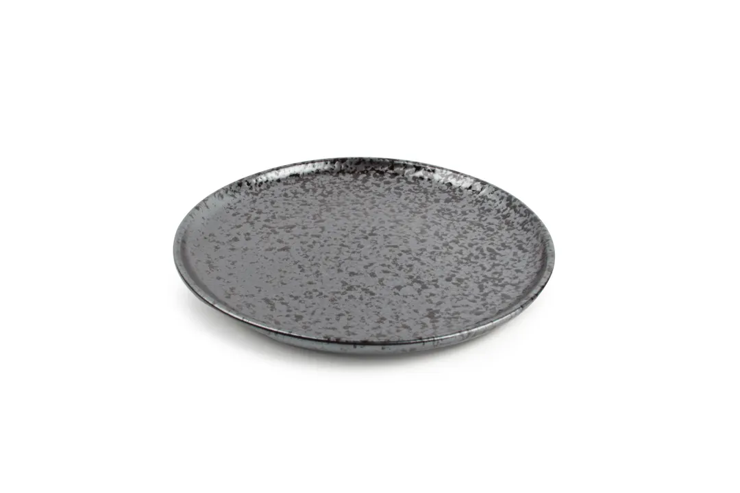 F2D 5315396 - Oxido Coupe Round China Plate, 11.22" Diameter, Black Porcelain, Dishwasher Safe