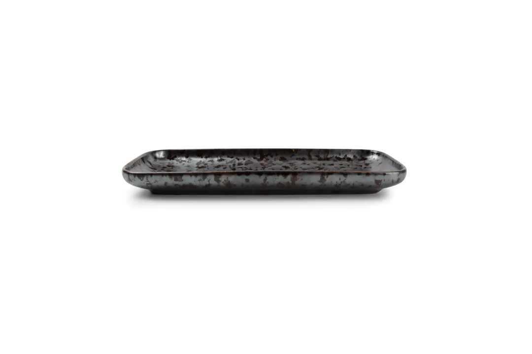 F2D 5315397 Oxido Black Porcelain Platter 8.66" x 3.94" Dishwasher, Microwave & Oven Safe