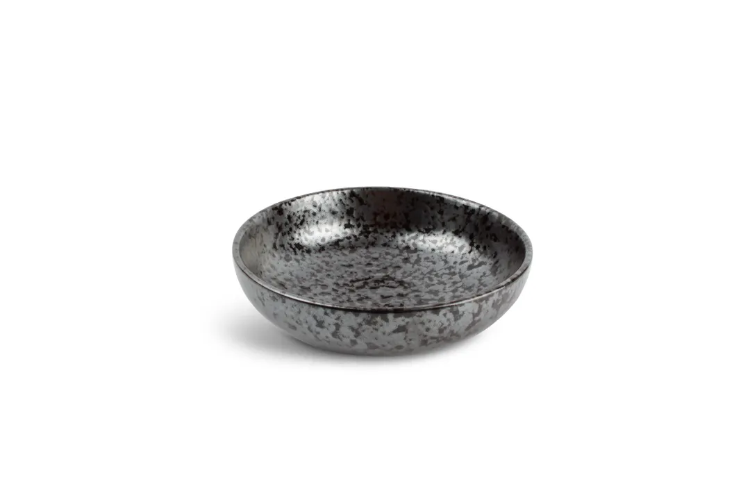 F2D 5315398 - Round Porcelain Bowl, 7" (29 oz) Black Oxido Finish, Dishwasher Microwave & Oven Safe