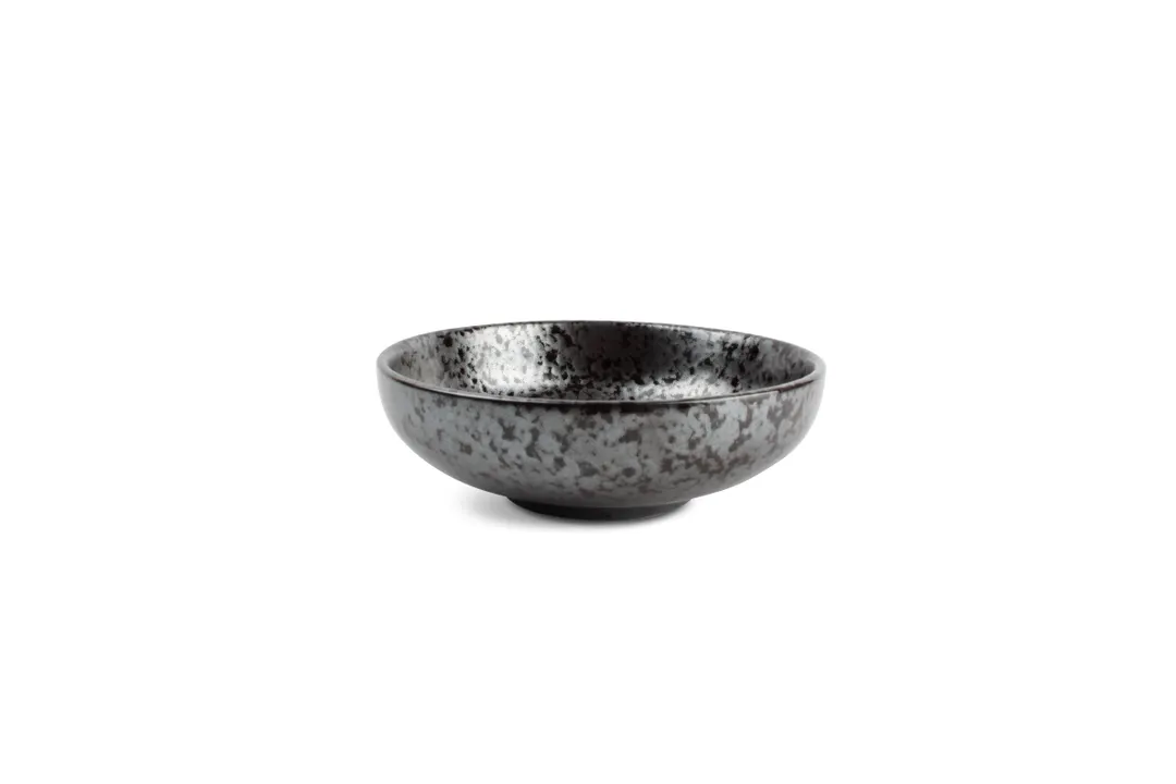 F2D 5315398 - Round Porcelain Bowl, 7" (29 oz) Black Oxido Finish, Dishwasher Microwave & Oven Safe