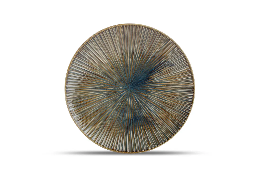 F2D 5315546 Halo Coupe Plate, 10" Round Porcelain Plate in Forest Halo, Microwave Oven Safe