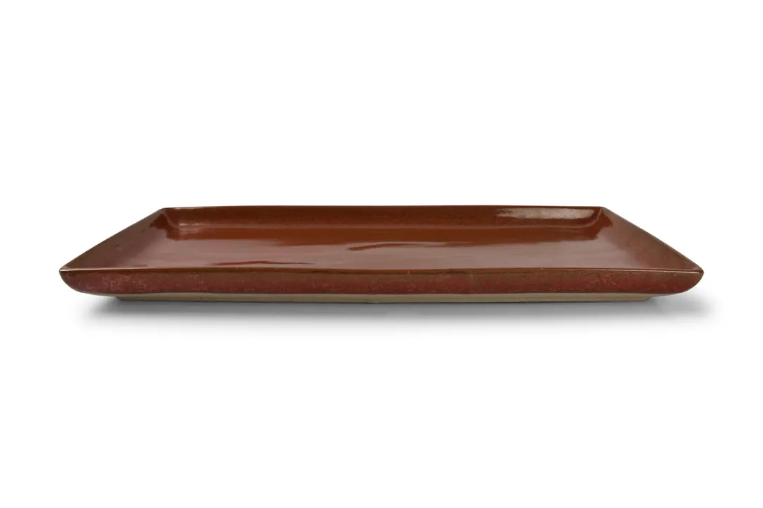F2D 5315575 - Red Porcelain Platter, 14" x 6", Dishwasher Microwave Oven Safe - 1/Each