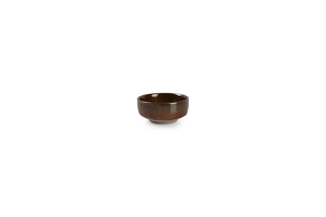 F2D 5315577 Round Red Porcelain Bowl, 2" Diameter, 1 oz Capacity, Dishwasher, Microwave & Oven Safe
