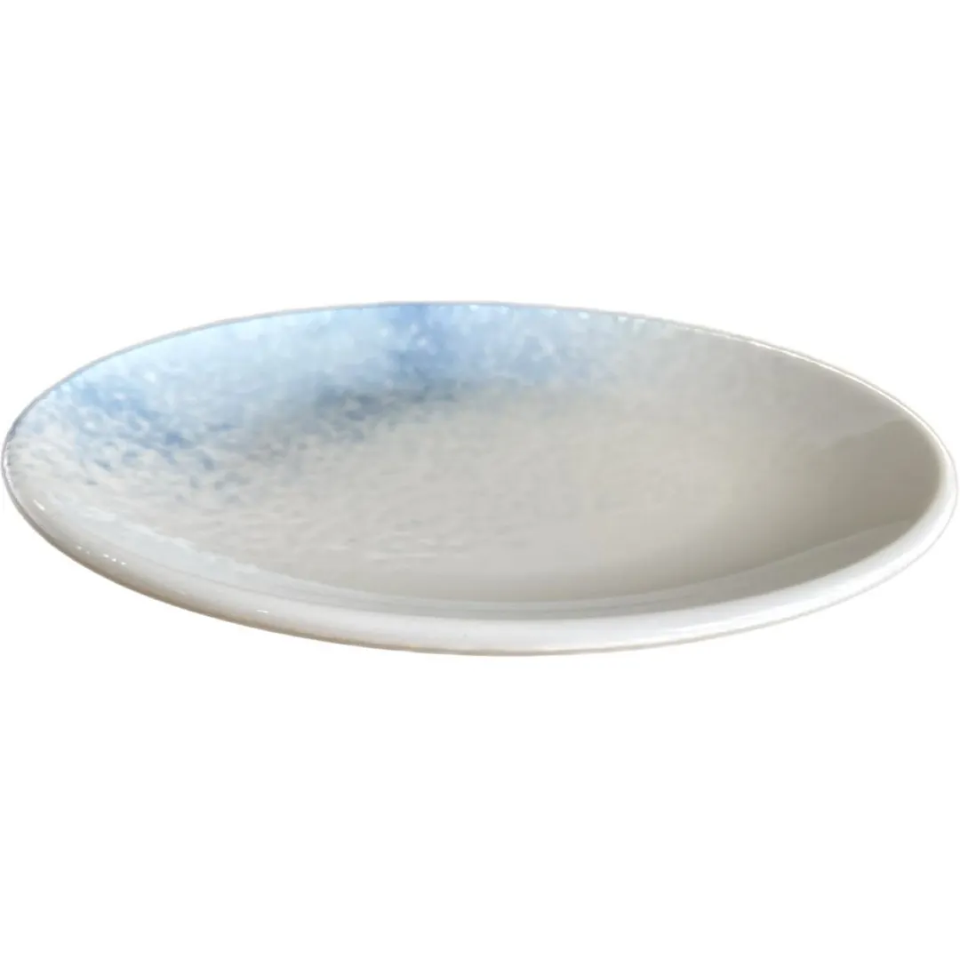 ID Fine 5315737 Round Azure Sky Fine China Plate, 6" Diameter, Coupe Rim, Dishwasher Safe