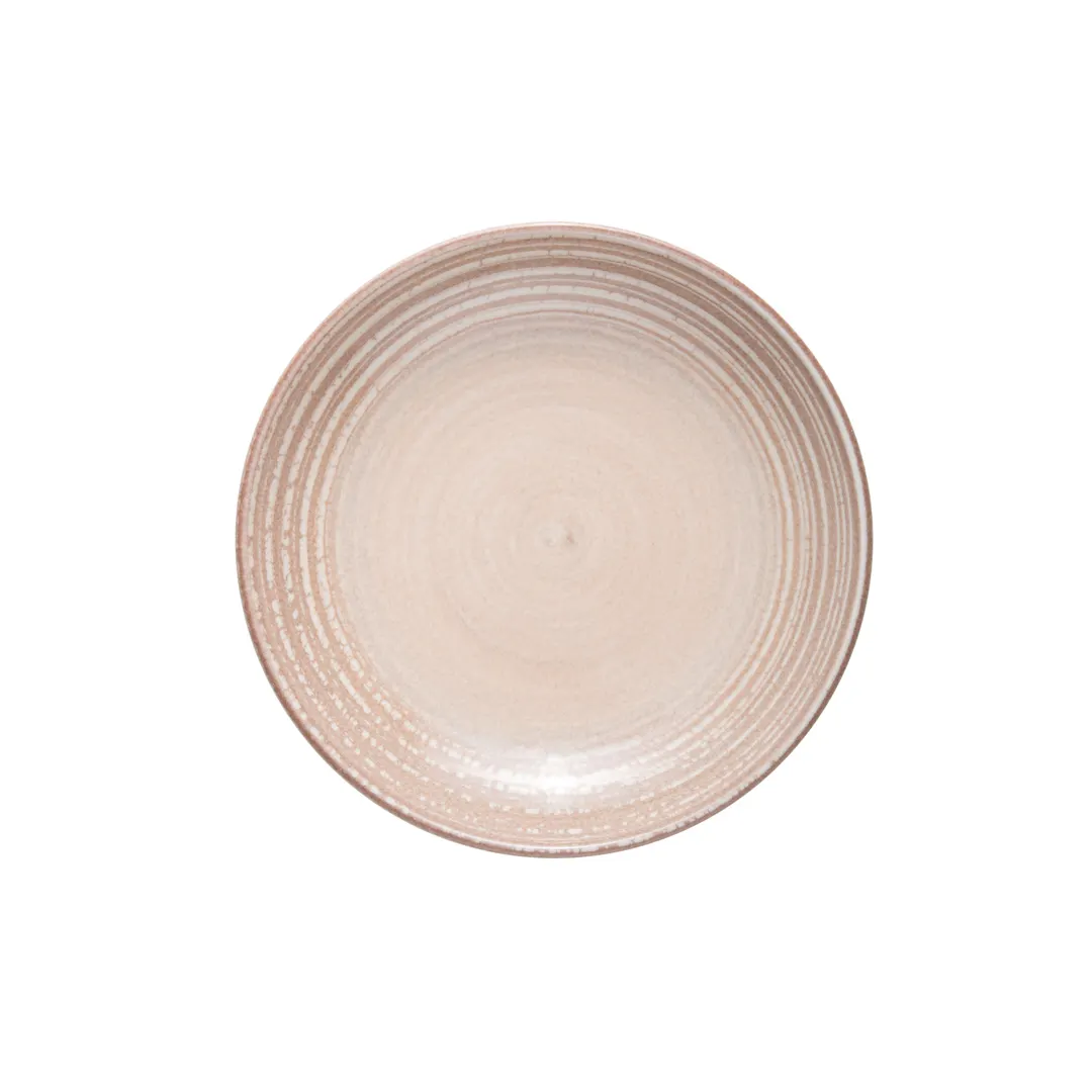 ID Fine 5315746 - 26 oz Round China Plate, 8.8" x 8.8" Deep, Dishwasher Safe, Creme Tornio Finish