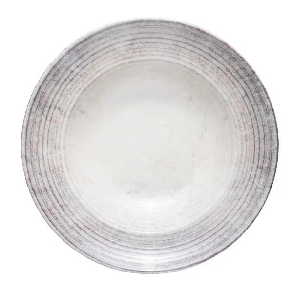 ID Fine 5315873 Round China Plate, 14oz, 9.8" x 9.8", Dishwasher Safe, Smoke Fume Finish