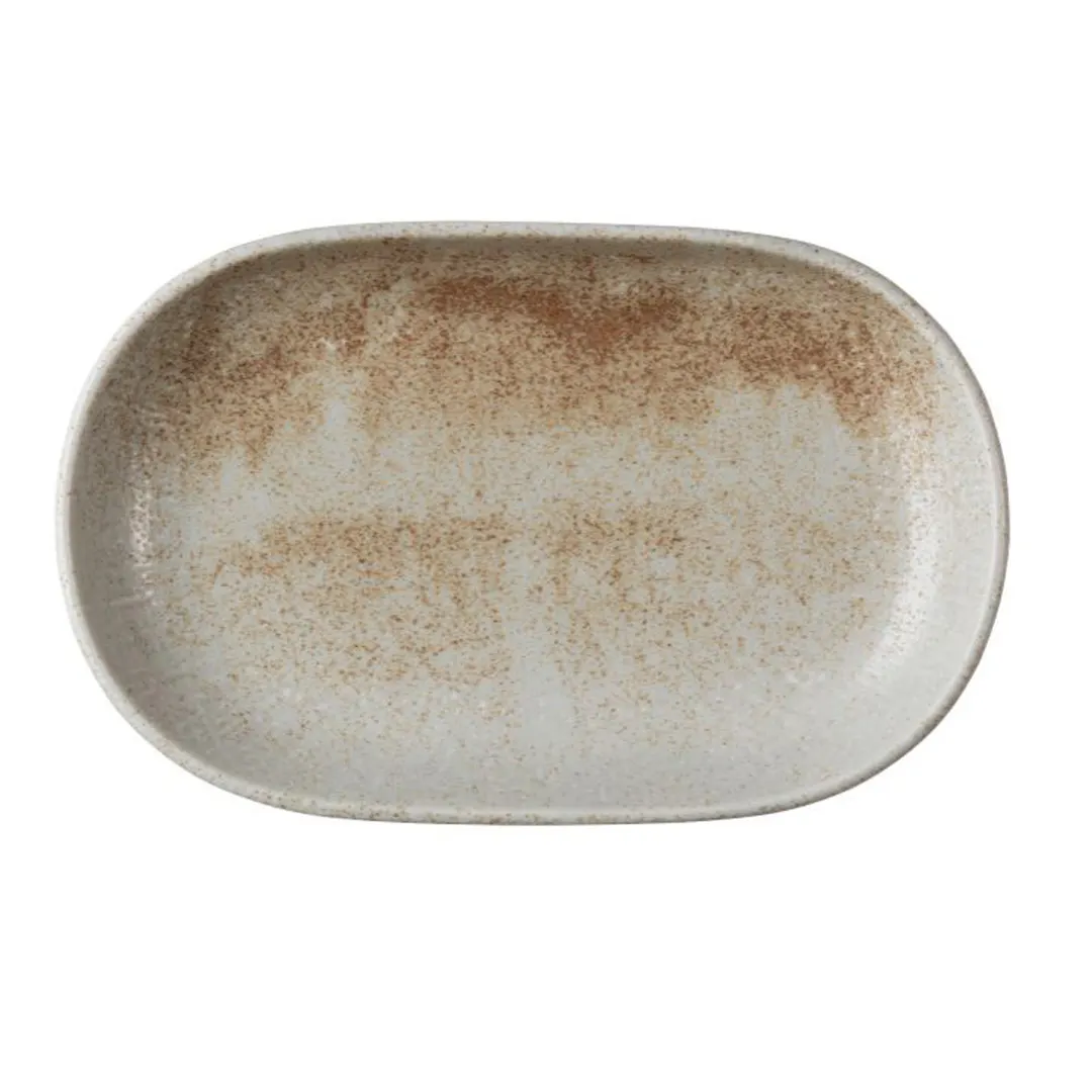 ID Fine 5315916 Oval China Platter, 8.444" W x 13.125" D x 1.167" H, Mellow Finish, Dishwasher Safe
