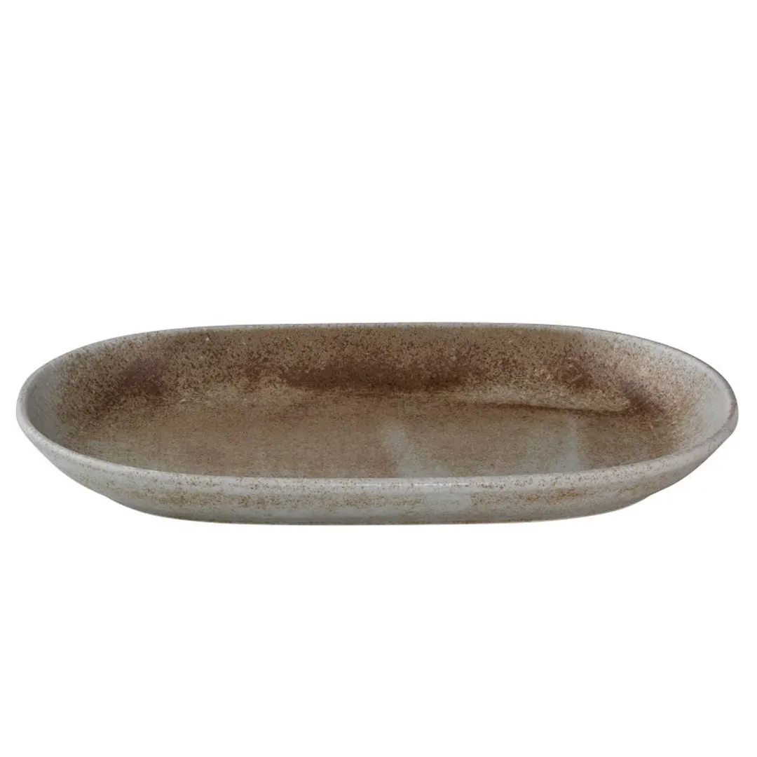 ID Fine 5315916 Oval China Platter, 8.444" W x 13.125" D x 1.167" H, Mellow Finish, Dishwasher Safe
