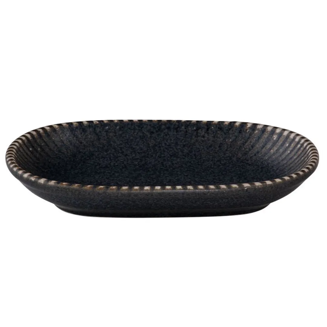 ID Fine 5315972 Oval China Platter, 9.56" W x 14.57" D x 1.2" H, Dishwasher Safe, Reckless Design