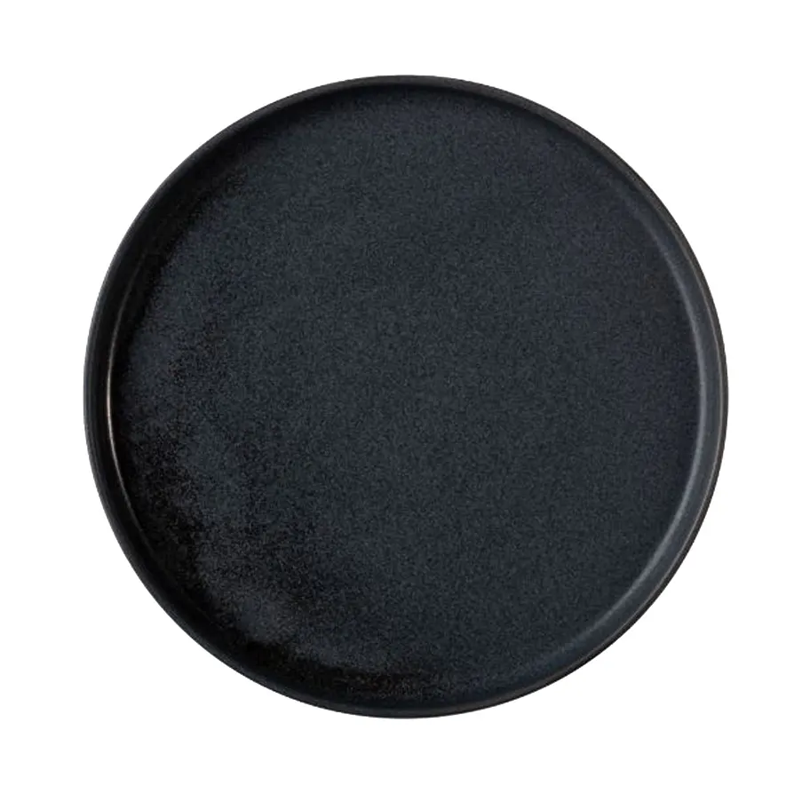 ID Fine 5315975 Hi Wall Round Plate, 8.25" Diameter Fine China, Dishwasher Safe, Reckless Finish
