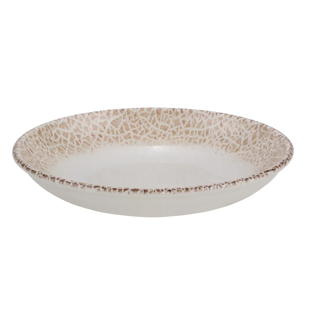 ID Fine 5316178 - Brulee Deserto Fine China Round Plate, 26 oz, 8.8" x 8.8" x 1.67" Dishwasher Safe