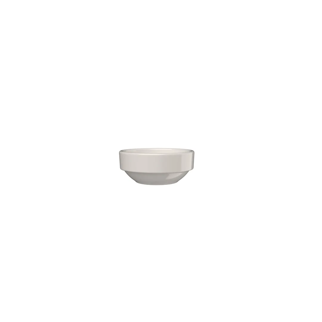 ID Fine 5316212 - 1 Oz Porcelain Bowl, 2.44"W x 2.44"D x 1"H, Stackable, Dishwasher Safe China