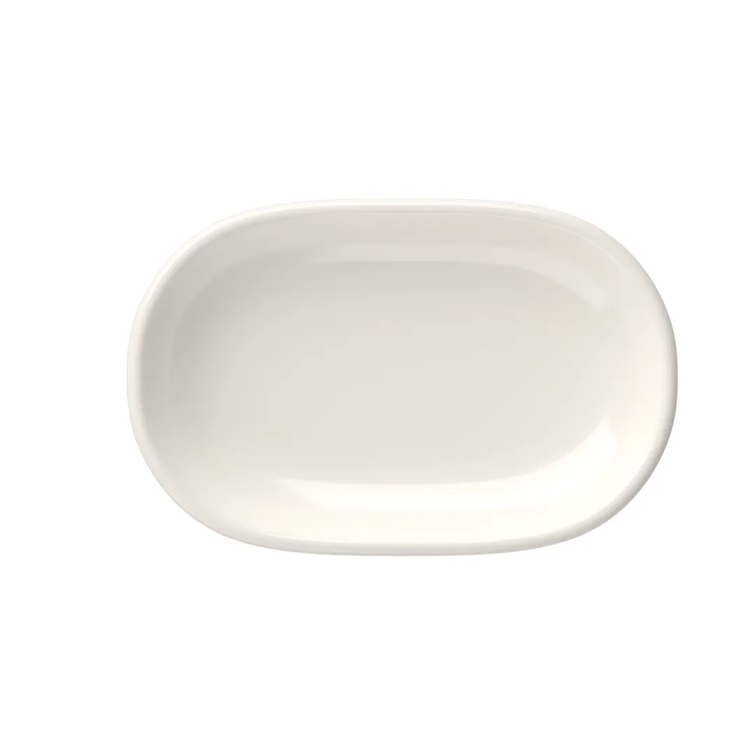 ID Fine 5316238 Oval China Platter, 4.625" W x 7.25" D x 1" H, Dishwasher Safe, Foundation Magnus