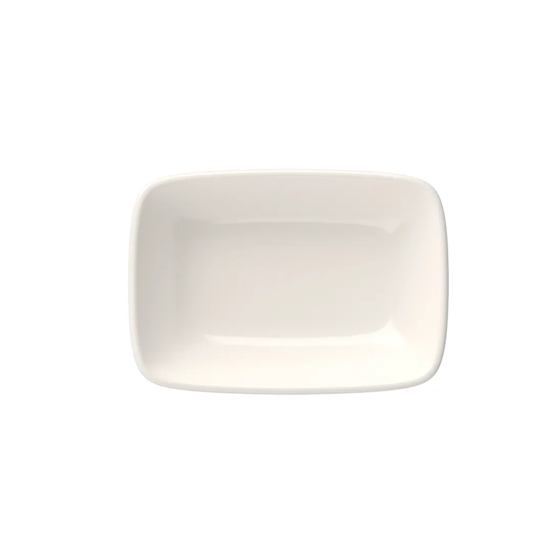 ID Fine 5316285 China Platter, 3.333" W x 4.778" D x 1.167" H, Dishwasher Safe, Foundation Quadro
