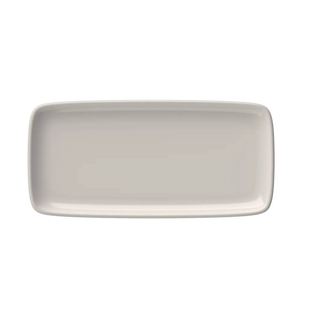 ID Fine 5316289 China Platter 6.429" W x 13.5" D x 1" H Dishwasher Safe Foundation Quadro