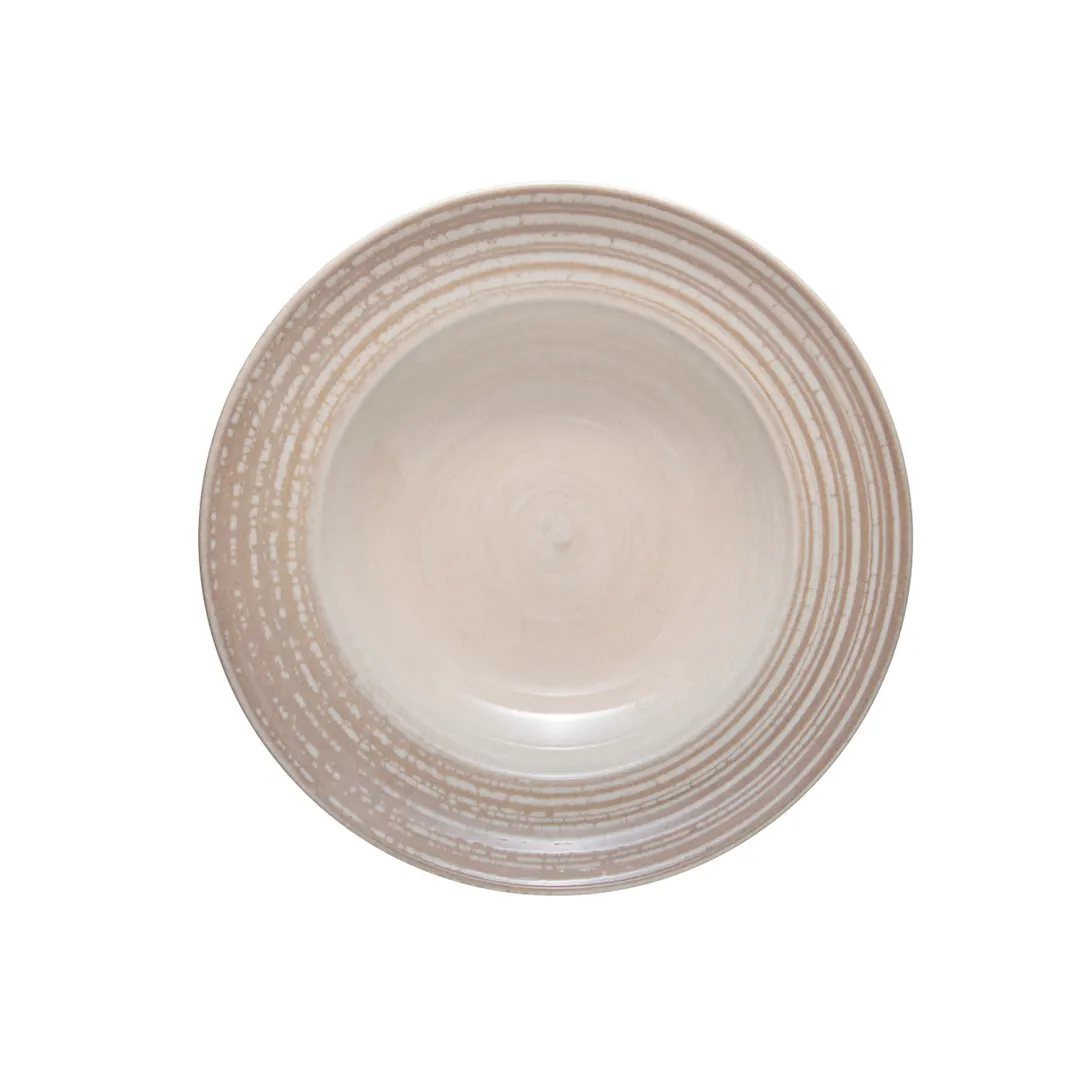 ID Fine 5316354 Round China Plate, 9.86" Diameter, Brulee Tornio Finish, Fine China, Dishwasher Safe