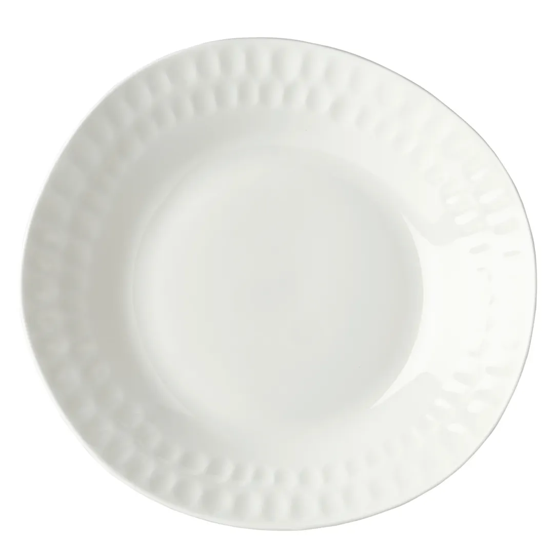 Mikasa 5316685 Deep Plate, 28oz, 9.8"W x 9.3"D x 1.77"H, Bone China, White