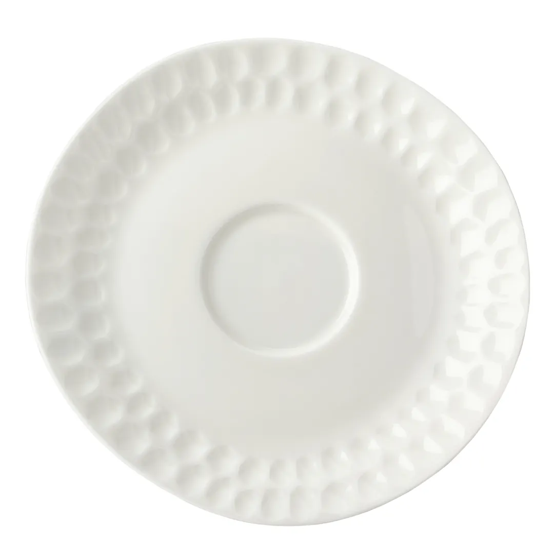 Mikasa 5316735 Espresso Saucer, 5.7"W x 5.5"D x 0.59"H, Bone China, White, Vegan - MIK-5316735