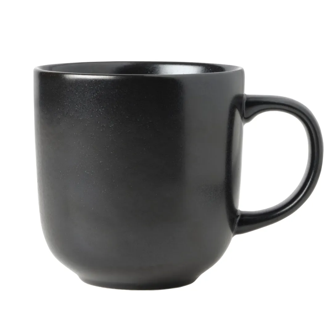 Mikasa 5317671 China Mug, 4.8", 10.7oz, Black Matte Porcelain, Dishwasher Microwave Oven Safe