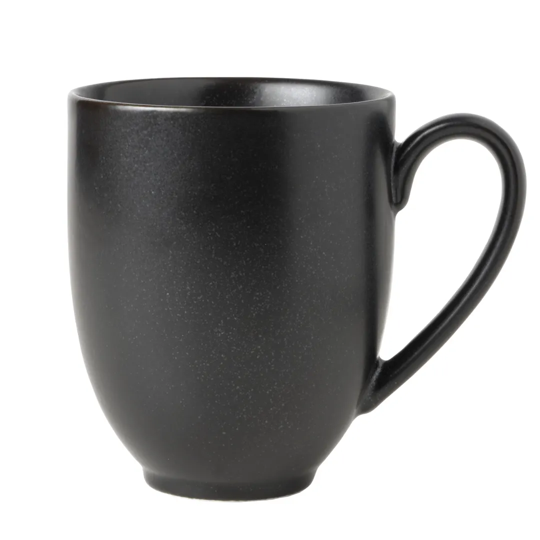 Mikasa 5317672 Java China Mug, 5", 13.4oz, Black Matte Porcelain, Dishwasher Microwave Oven Safe