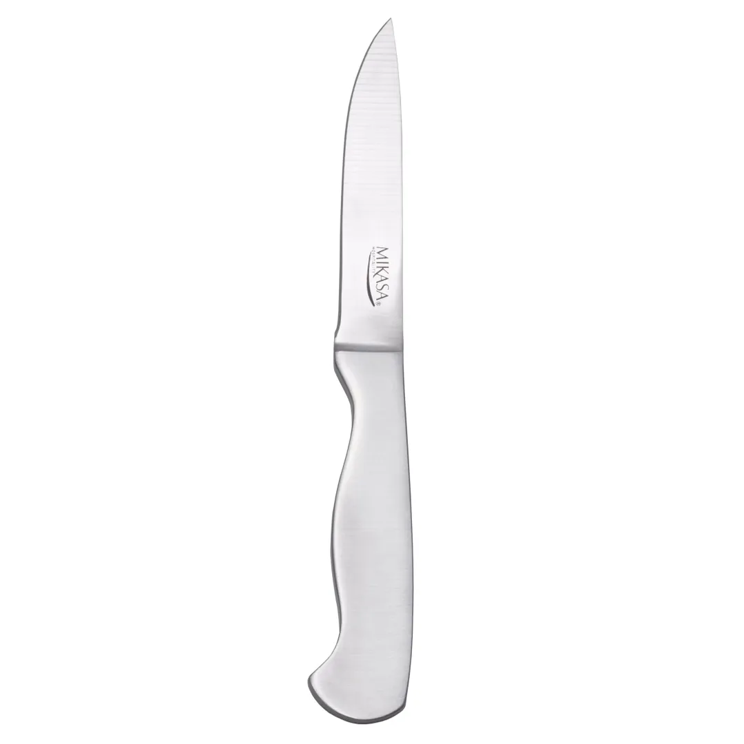 Mikasa 5318361 Steak Knife, 9", Forged Satin Stainless Steel Handle, Fine Edge Blade - 1 Dozen