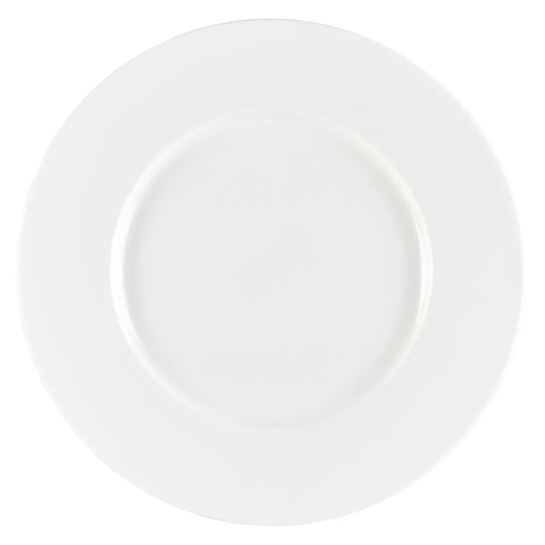Mikasa 5319392 China Plate, 6.5" Wide Rim, White, Bone China, Dishwasher Safe - Tendre