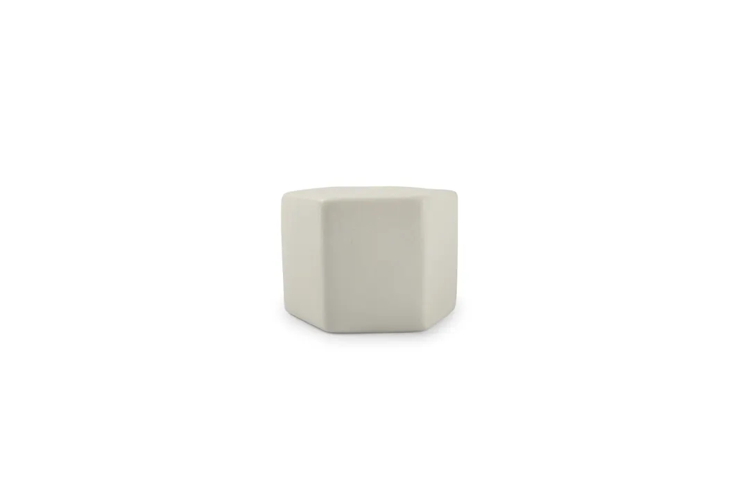 Chic 5320795 Hexagonal Porcelain Dinner Plate, White, 3.15" W x 2.95" D x 2.36" H - Individual